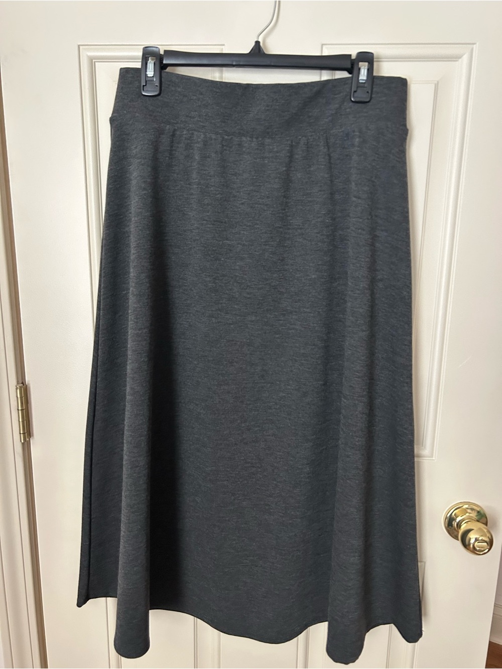 Dana Buchman Modest Dark Gray Charcoal A-Line Skirt VGUC